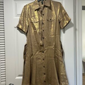 Ralph Lauren Gold Metallic Shirt